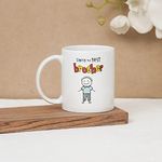 Clay Craft Ceramic Cc Mm1 Swiss Rez9 Microwave Safe Coffee Mug for Gift to Sister Brother Rakhi 300 ml, Best Brother