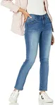 Democracy Women's Petite Ab Solution Straight Leg Jean, Blue, 2 Petite