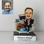 ZOCI VOCI Personalized Gift For Men - Toony Caricature Standee With Customized Name - Coolest Gift For Employee Appraisal,Birthday&Farewell|Funny&Quirky Corporate Gifts (Boss Caricature Male - It)