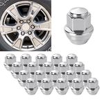 GOYADA 20 Pcs M12x1.5 Fod Focus Wheel Lug Nuts 19mm Hex,Chrome Fod Fusion Transit Wheel Lug Nuts, Fiesta Alloy Wheel Nuts Compatible For Fod Forester, Focus, Mondeo, Impreza, Sedan Impreza