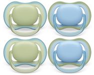 Philips Avent Ultra Air Pacifier 0-6m, Pastel Green/Celestial Blue, 4 pack SCF085/48