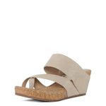 Donald Pliner Women's Gayle Distressed Metallic Wedge Sandal, Platino, 4 UK