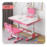 Furniture First PRINCESS Imported Kids Study Table & Chair ! Children Desk ! Tiltable Desk ! Height Adjustable ! LED Light ! Bookshelf ! Maintains Posture & Comfort ! Ergonomic ! Age 3-16 Years ! PINK