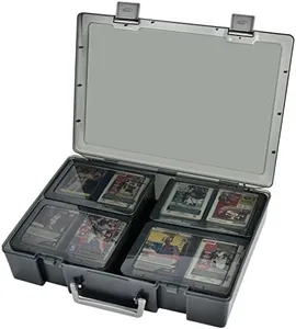ALCYON 1600+ Baseball Card Storage Box, Sports Cards Holder Organizer Hard Plastic Display Case Compatible with Baseball/Football/for MTG/for PM for Collector (Bag Only)-Grey