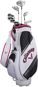 Callaway Women's SOLAIRE 2018 CHRY BLSM Club Set (8 Pieces, Caddy Bag, Headcover) Carbon Shaft, Pink