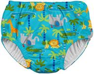 i play. Snap Reusable Absorbent Swimsuit Diaper, Aqua Jungle, 3T (2-3yrs)