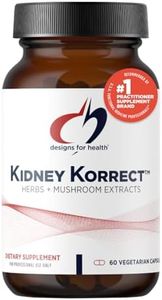 Designs for Health Kidney Korrect - Herbs + Mushrooms for Kidney Support - Vegan, Non-GMO Supplement (60 Capsules)