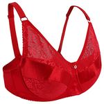 Vollence 34/75 Charming Style Pocket Bra for Silicone Breast Fake Boobs CD Cosplay -, Red, 34/75(Suit for Cup A/B )