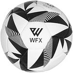 Football Training Ball Kick Up Trainer Power Adults Junior Kids Soccer Match Ball Professional Club Indoor Outdoor Team Futsal Balls (White / Black, 5 (without inflated ))