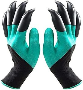 Ezonedeal Garden Gloves with Claws Work gloves, Gardening Gloves for Digging Weeding Seeding Planting Rose Pruning, Best Gardening Gifts for Women and Men (Green Claw 1 Pairs)