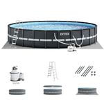 Intex 18ft X 52in Ultra XTR Pool Set with Sand Filter Pump, Ladder, Ground Cloth & Pool Cover