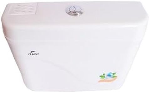 Polypeplene Aqua Cistern Dual Flush (8/4 Ltr) | Smart Water-Saving Flush Tank with Top Push Button | Wall-Mounted Dual Flush Toilet Cistern | Leak-Proof, Compact