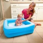 NHR Inflatable Kid’s Swimming Pool, Water Pool, Kiddie Pool, Kids Bath Tub, Baby Pool (86x86x25 cm, Blue)