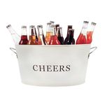 True Vino Country Home"Cheers" Galvanized Ice Bucket