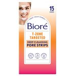 Biore Blackhead eliminating targeted pore strips, t-zone - 5 nose + 5 face + 5 chin