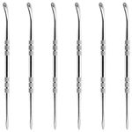 Harskiyer 6pcs Wax Carving Tools, 4.75 Inch Stainless Steel Double-Ended Sculpting Spoon Tool Clay Sculpting Tools Wax Carving Sculpting Tools (Silver)