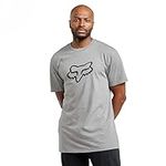 Fox Racing Men's Standard Legacy Fox Head Short Sleeve TEE, Heather Graphite, Small