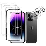 Screen Protector Camera Lens Protector for iPhone 14 Pro 6.1" /iPhone 14 Pro Max 6.7" with Alignment Frame, Ultra Transperent Case Friendly Anti-scratch 9H Hardness Tempered Glass [3+2+1Packs] (For iphone 14 Pro Max)