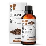 SenseLAB Clove Essential Oil - 100% Pure Extract Clove Oil Therapeutic Grade Essential Oils - for Diffuser and Humidifier - Skin Care Oil - Oral Care Oil (120 ml)