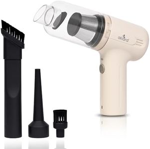 Akiara 5IN1 Portable Car Vacuum Cleaner with Blower | HEPA Filter, Washable, Cordless Mini Vacuum for Sofa, and Car Cleaning | USB Rechargeable Wireless Handheld Vacuum Cleaner for Home and Car