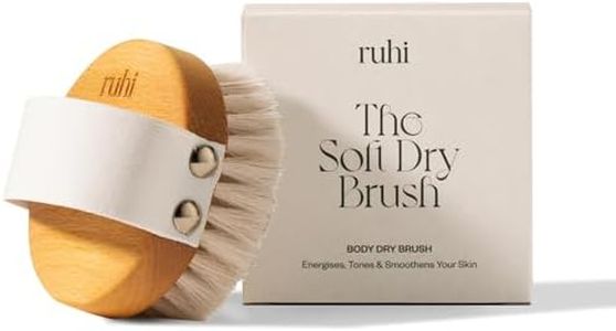 RUHI Body Brush/Dry Brush Soft 100% Natural Bristles/Made in Germany, FSC-Certified Beech Wood & Plastic-Free for Dry Brushing Massage (Dry Brush), Lymphatic Drainage Against Cellulite