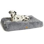 Snug Super Fluffy Extra Large Dog Bed - Super Soft, Cosy and Comfortable Cat Dog Pet Bed Pillow Mattress Sofa Cushion with Non-Slip Base and Machine Washable Cover – XL – 120 x 80 x 11cm - Grey