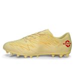 Nivia Encounter Mg 11 Football Stud for Men, Synthetic Leather Upper, Lightweight Insole,High-Shear Strength TPU Outsole (Double Cream) UK-09