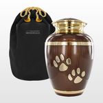 Trupoint Memorials Pet Urn for Dogs and Cats Ashes - A Loving Resting Place for Your Special Pet, Cat and Dog Urns for Ashes, Pet Cremation Urns - Brown, Large Pets up to 55 Kg
