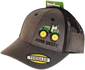 John Deere 3D Rubber Tractor Print Toddler Baseball Hat Cap-Charcoal-One Size, Charcoal, One Size-X-Large