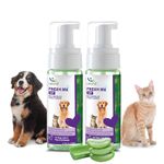 Natural Remedies Fresh Me Up Mild Waterless Foam Cleanser Dry Shampoo for Dogs, Cats and Pups of All Breeds, Moisturizer & Conditioner, Daily Use, Lick Safe, Natural and Safe, 140 ml (Pack of 2)