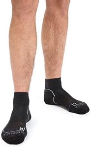 Icebreaker Men's Merino Hike Plus Light Mini Socks, Jet Heather, Large