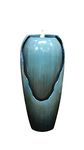 Alpine Water Jar Fountain w/LED Light, Turquoise, 32 Inch Tall