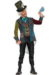 Leg Avenue Men's 3 Pc Deluxe Mad Hatter Costume, Multi, MEDIUM