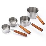 Measuring Cups Dog Food Scoop Measuring-Cup 1 Cup 1/2 Cup 1/3 Cup and 1/4 Cup Dog Spoon Stainless Steel 4pcs Food Scoop Food Spoon