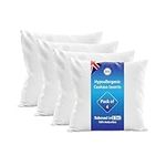 Rohi Set of 4 Hypoallergic Cushion pads 45cm x 45cm - White polyster square Cushions - Standard stuffer pack of Cushion inserts 45cm x 45cm (Pack of 4 | 18"x18")