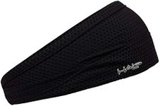 Halo Headband AIR Series-Bandit (Black)-Our Newest Wide Pullover Headband for Both Women and Men