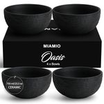 MIAMIO - 750 ml Bowls/Bowl Set of 4, Salad Bowls, Soup Bowls, Cereal Bowls, Ceramic Serving Bowls - Microwave, Dishwasher and Oven Safe - Oasis Collection