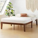 Mellow 16" Classic Solid Wood Platform Bed Frame w/Wooden Slats (No Box Spring Needed), Espresso, Full