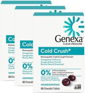 Genexa Cold Crush, Drug Free & Made Clean, 180 Chewable Tablets for Adults