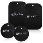 Bestrix Metal Plate for Magnetic Mount with 3M Adhesive (Set of 4) Extra Thin