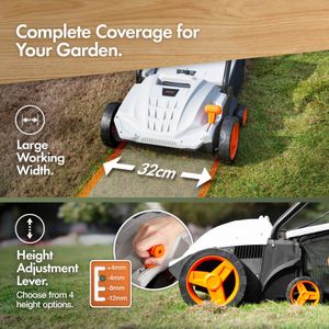 VonHaus 1500W Electric Lawn Scarifier – Powerful Garden Tool