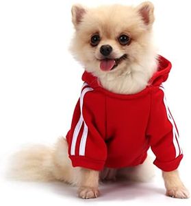 QiCheng&LYS Sueter Mascota,Jersey Perros,Sudadera Perro Ropa ParaCachorros, Sudadera para Chihuahua Cómodo Y Cálido (Rojo, Small)