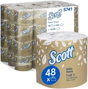 SCOTT® Toilet Tissue (5741), 2 Ply, 48 Rolls / Case, 400 Sheets / Roll (19,200 Sheets)
