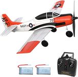 VOLANTEXRC RC Plane T28 Trojan, 2.4Ghz 4CH Remote Control Plane RTF with 2 batteries and Xpilot Stabilization System, One-Key Aerobatic for Beginner RC Aeroplane Toy Gifts RC Toy