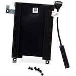 Deal4GO SSD SATA Hard Drive Cable 0XY5F7 XY5F7 w/ 2.5" HDD Caddy Bracket 0ND8N9 ND8N9 for Dell Latitude 5500 5501 5502 5505 Precision 3540 3541 3542(Black)