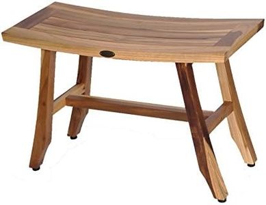 EcoDecors Satori 28-Inch - Teak Shower Bench - Wooden Bench - Teak Shower Stool - Bathroom Bench - Shower Seats for Adults - Teak Bench Bathroom