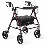 Medline Heavy Duty Bariatric Rollator Walker with 8" Wheels, 500 lb. Capacity