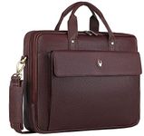 WildHorn Classic Leather Laptop Messenger Bag for Men I Padded Laptop Compartment I Carry Handles with Adjustable Strap