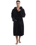 Yoimira Mens Robes Dressing Gown Hooded for Home,Long Dressing Gowns Mens UK,Bathrobe Men Shower,Luxury Mens Housecoats for Gift