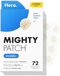 Mighty Patch™ Invisible+ Patch – The Barely-There Daytime Hydrocolloid Acne Pimple Patch for Covering Zits and Blemishes, Tapered Edges Designed to Blend Into Skin (72ct)